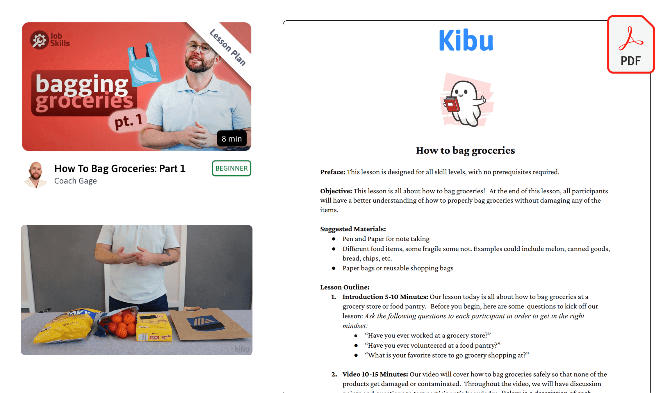 Inspire Central Florida team members using Kibu for life skills programming
