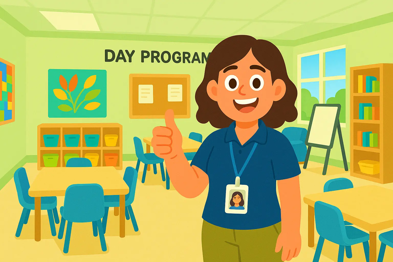 Direct support professionals working together in a supportive environment