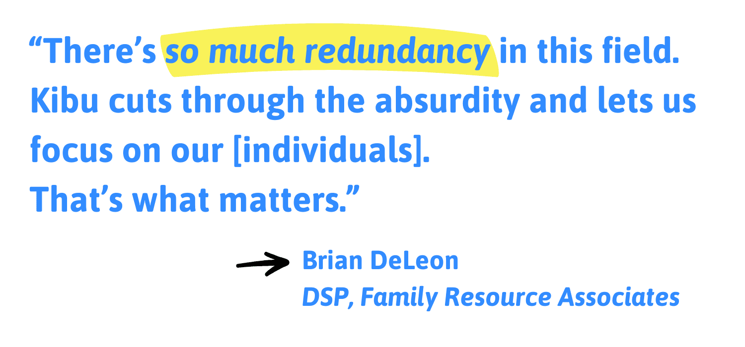 Kibu documentation built for disability providers