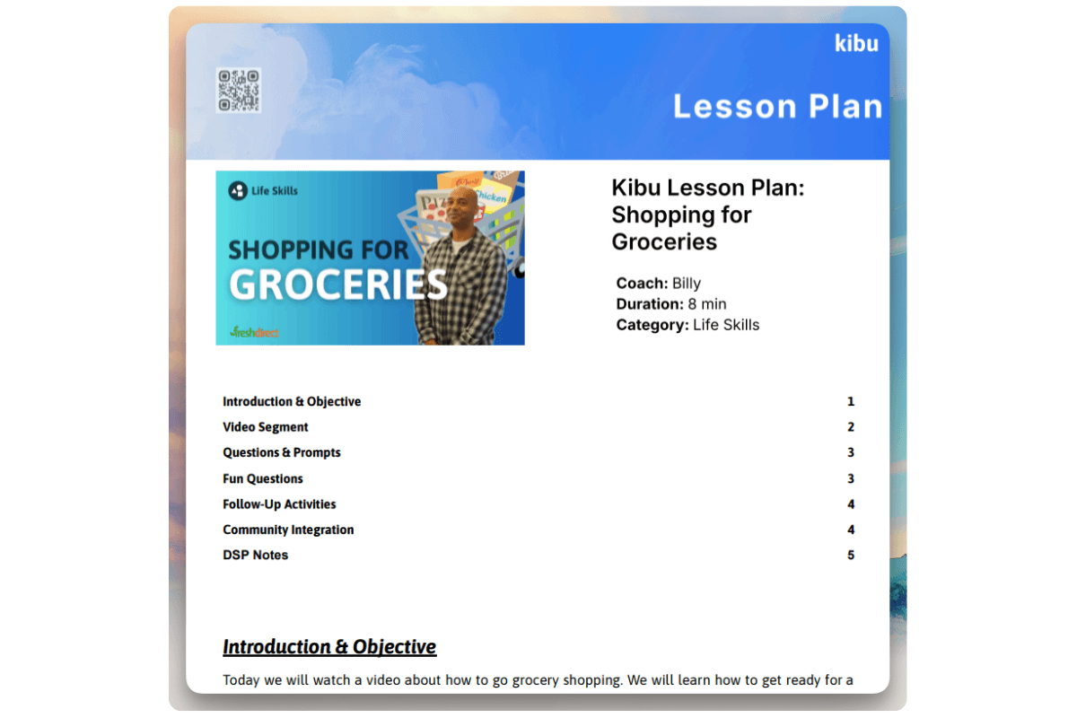 Refreshed lesson plans